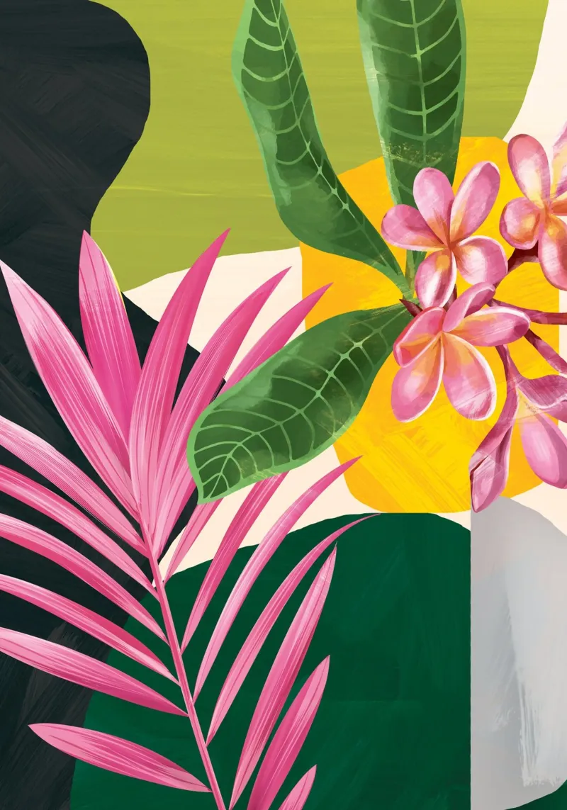 Abstract Tropical Art 1 pellicola backlit da cityart