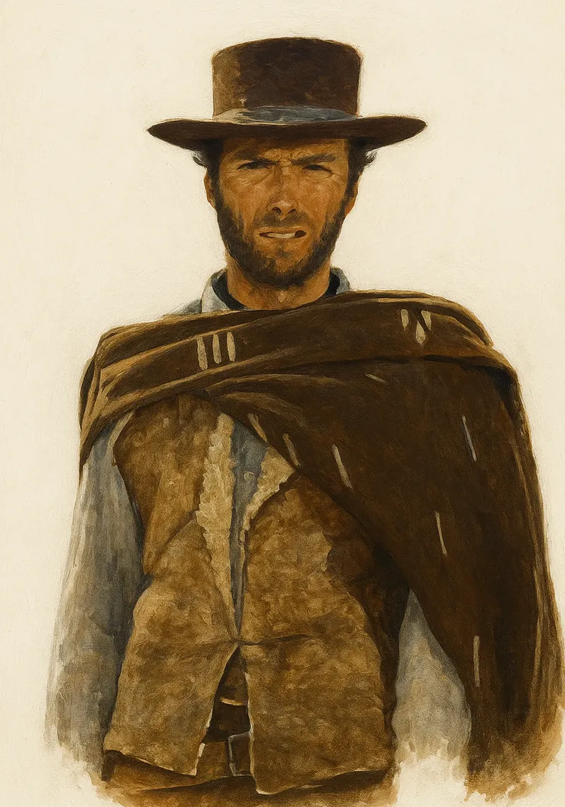 A Fistful of Dollars poster con telaio in legno da Attaboy Dsgn