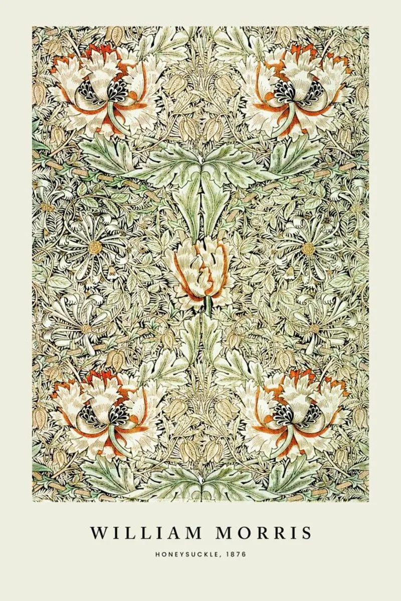 William Morris - Honeysuckle pellicola backlit da Vintage by JUNIQE