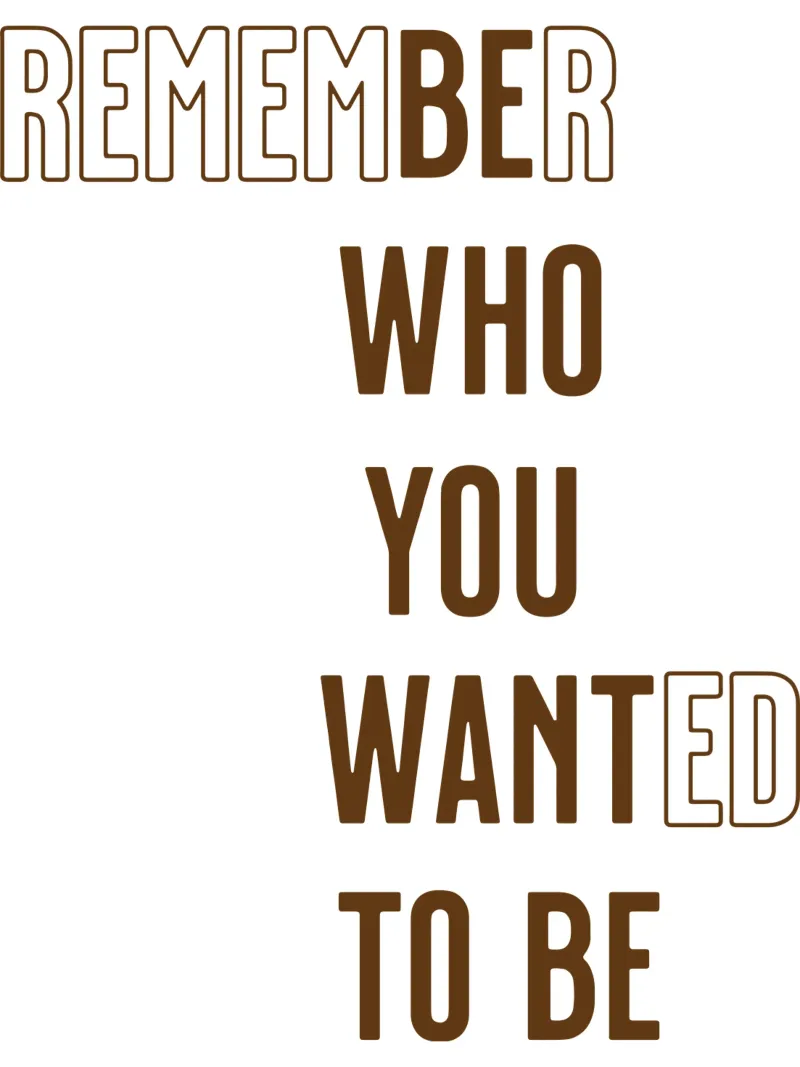 Ricorda chi volevi essere (Be Who you want to be) pellicola backlit da Gunawan Rb
