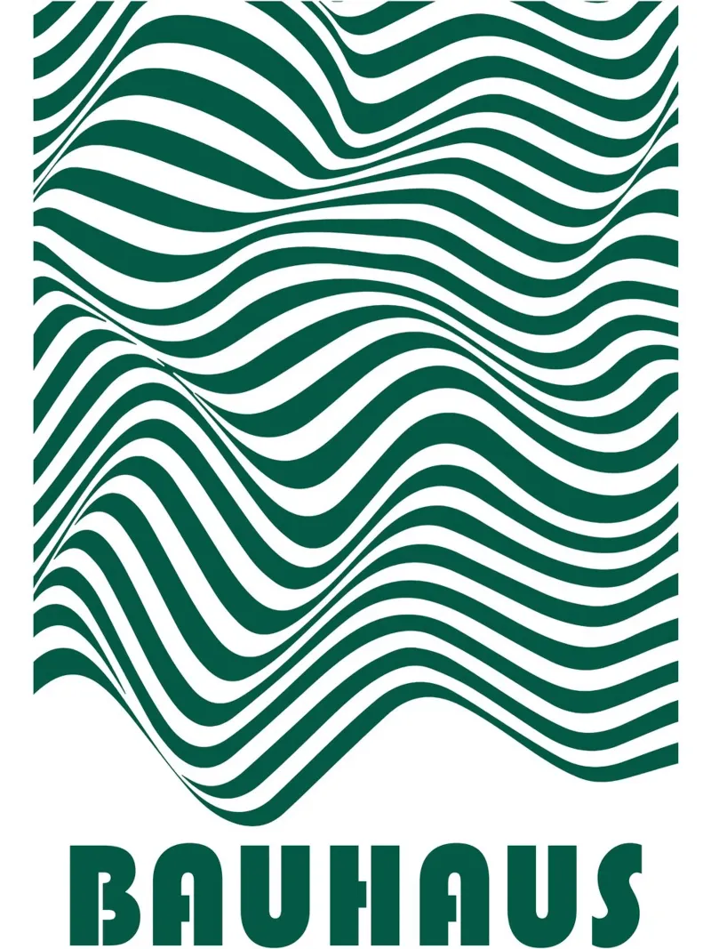 Bauhaus Waves | Poster linea astratta carta hahnemühle da Studio Vibe