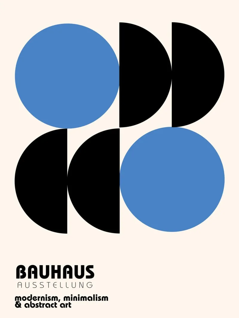 Poster Bauhaus | Arte moderna e design minimale poster con telaio in alluminio da Studio Vibe