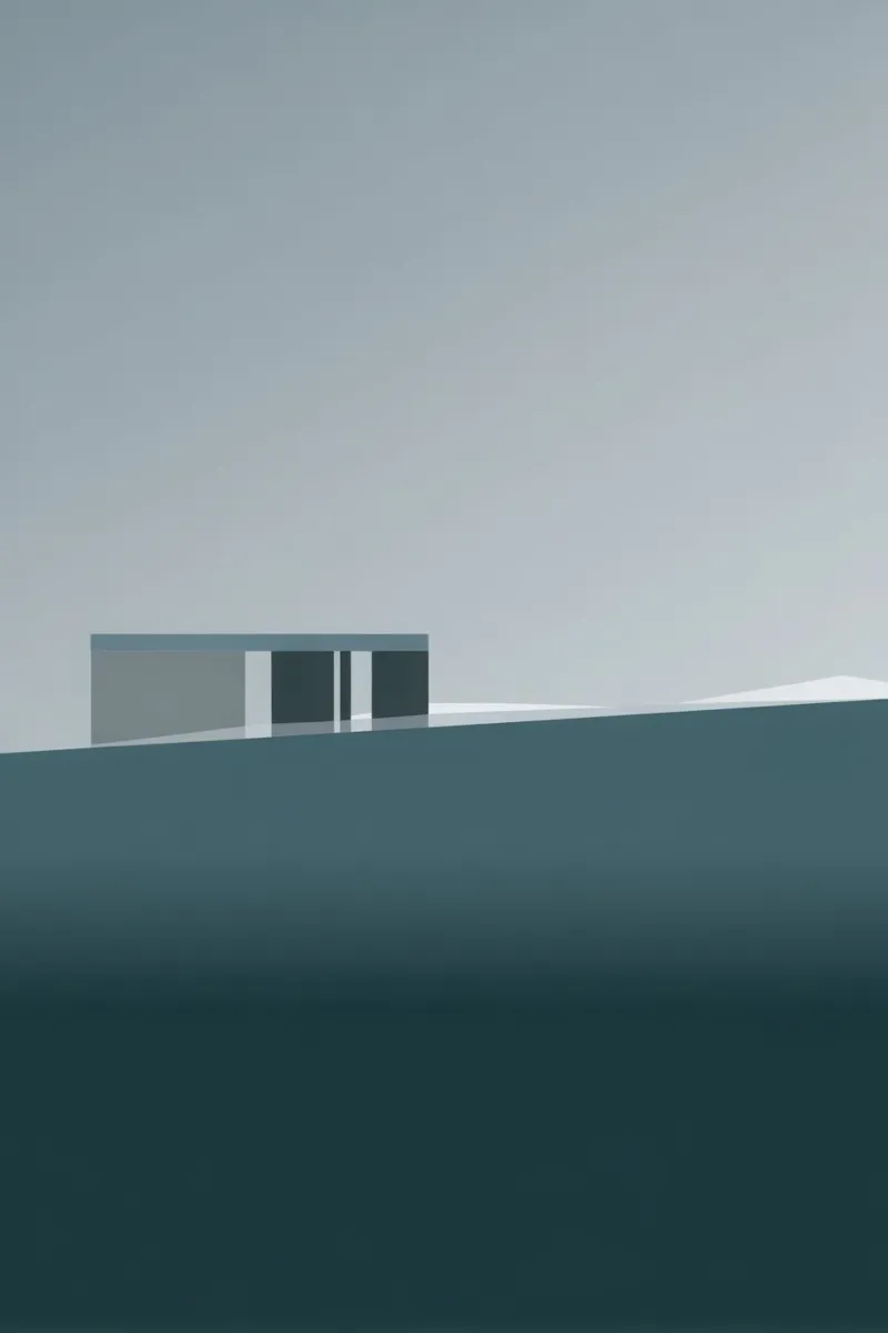 Arctic silence - Reykjavik on the edge of the void alu-dibond by Affiches Minimalistes
