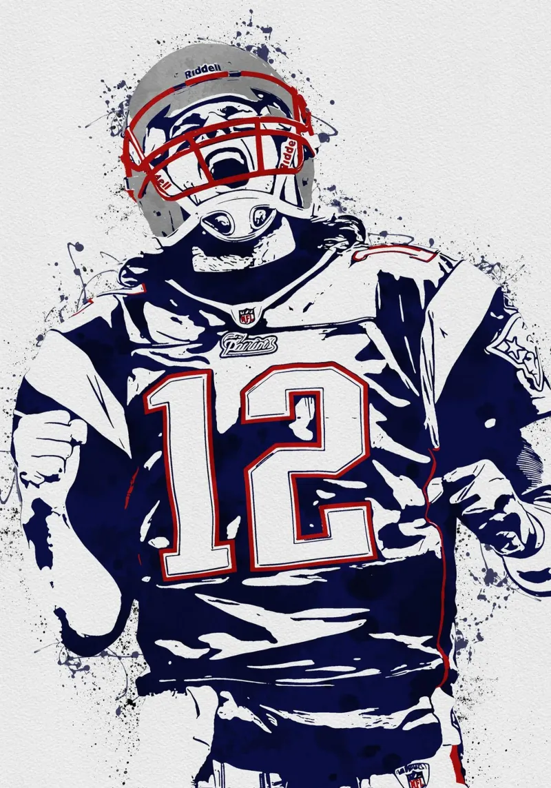Tom Brady 1 pellicola backlit da tenten