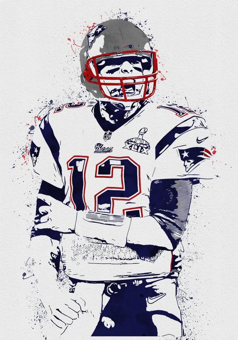 Tom Brady pellicola backlit da tenten