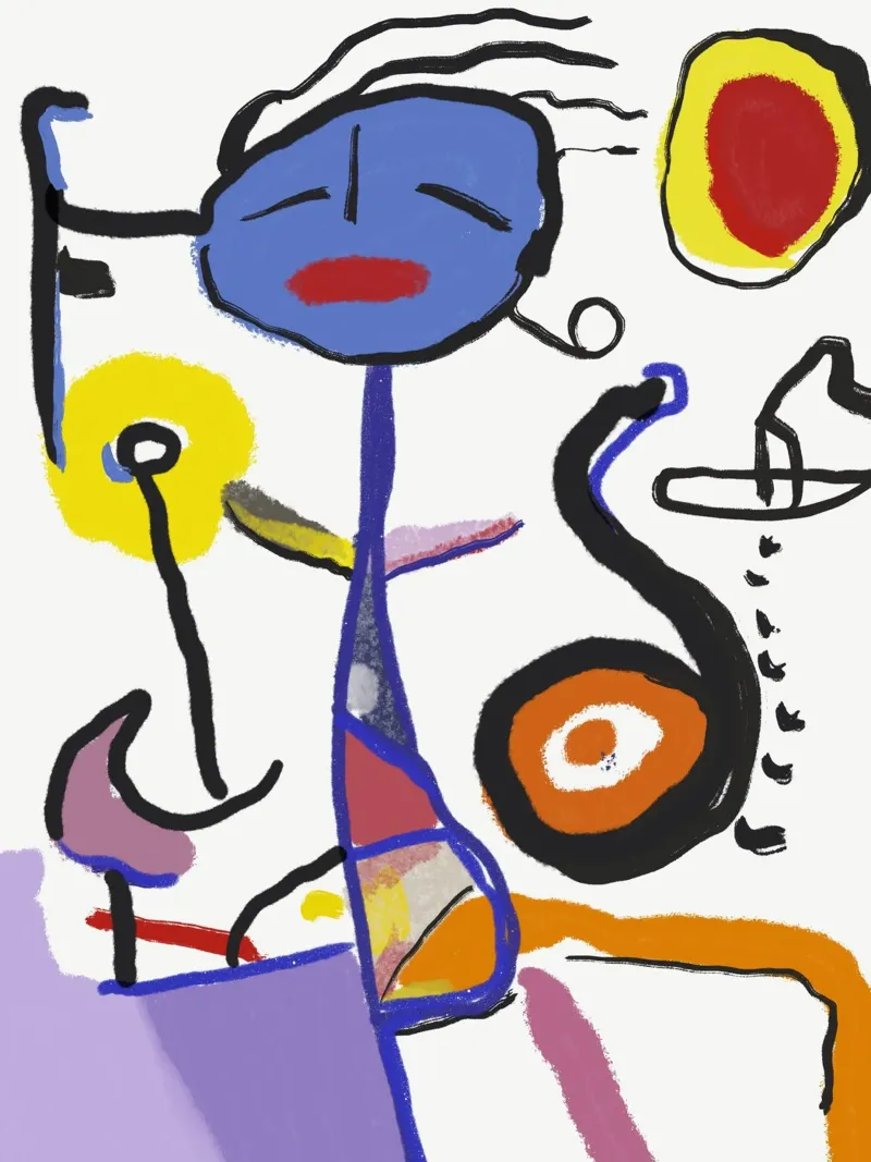 Bambino felice poster con telaio in plastica da Little Dean