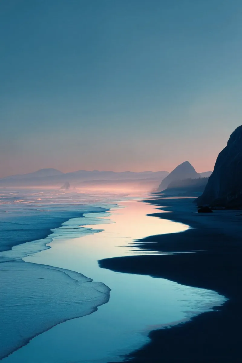Spiaggia del tramonto pellicola backlit da Indigo Tides Art