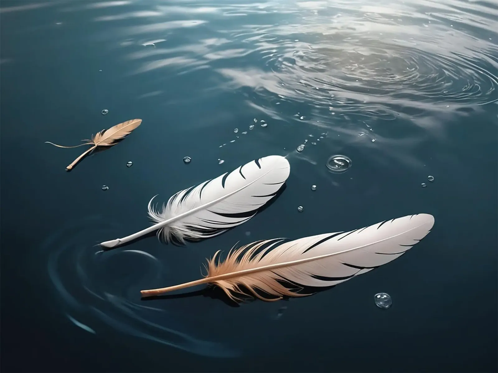feather floating canvas by NEW LIFE