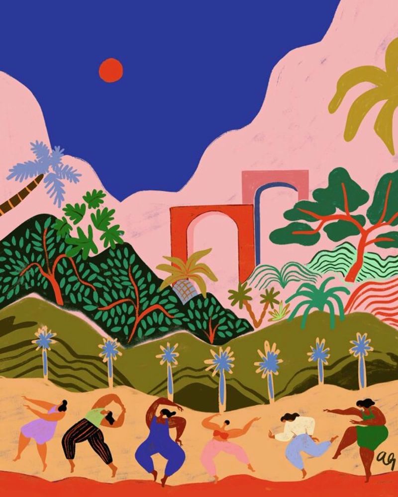 Dancing in Paradise Poster von Arty Guava