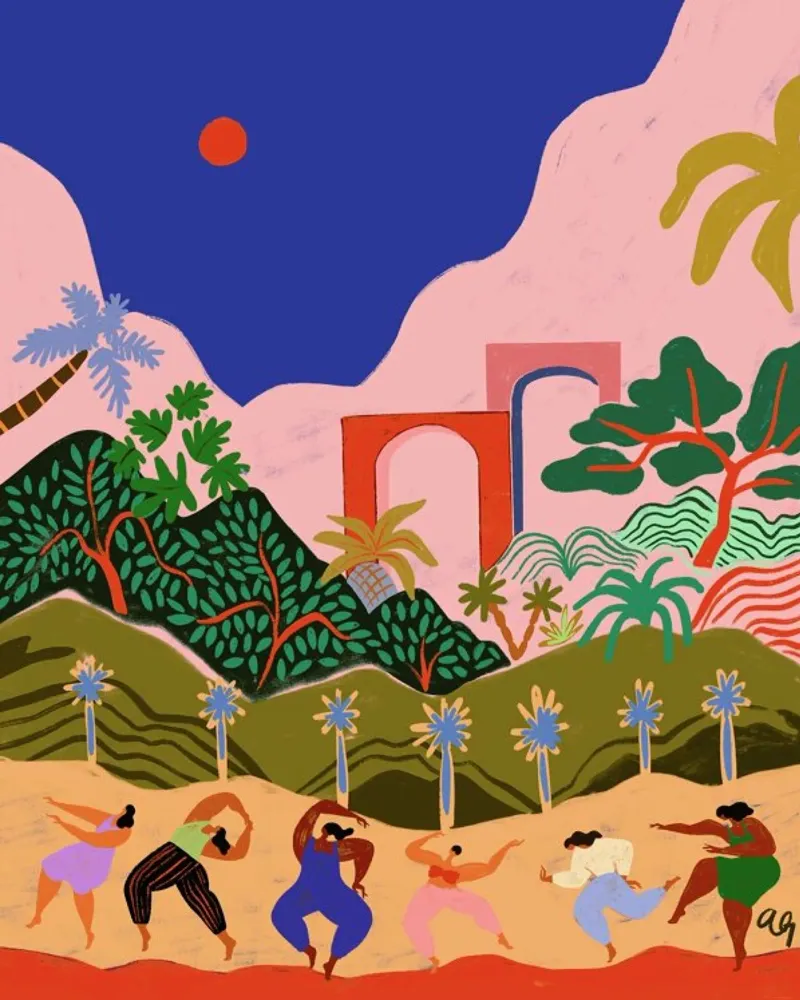 Dancing in Paradise alluminio dibond da Arty Guava
