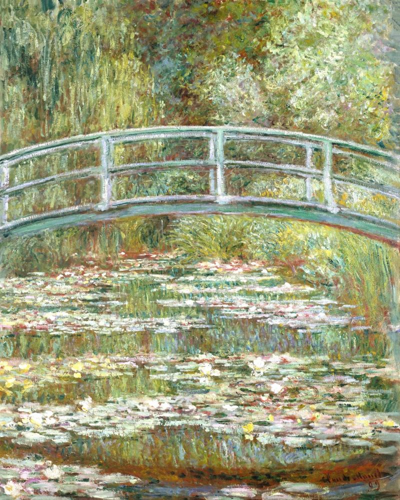 Claude Monet - Brücke über einen Teich mit Seerosen (1899) Poster von Analic