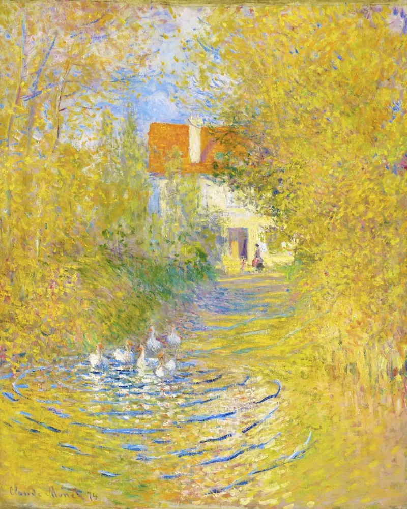 Le oche (1874) di Claude Monet pellicola backlit da Monet Art Prints