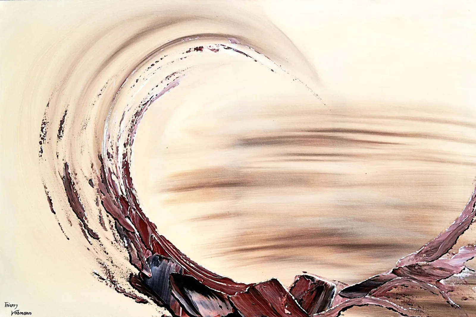 Pomeriggio a Biarritz poster con telaio in alluminio da Thierry Vobmann Abstract painting