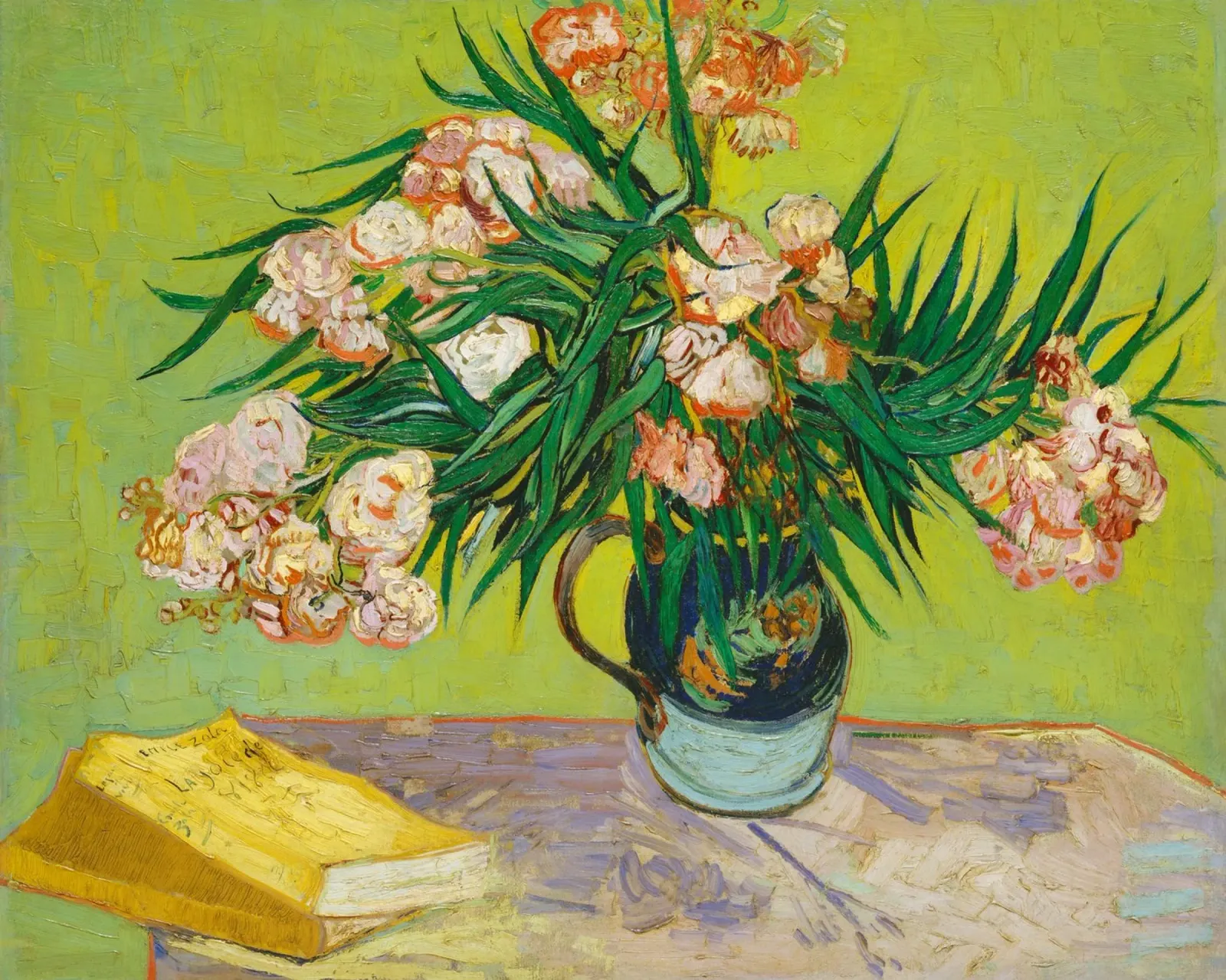 Oleandri (1888) di Vincent van Gogh pellicola backlit da Art History