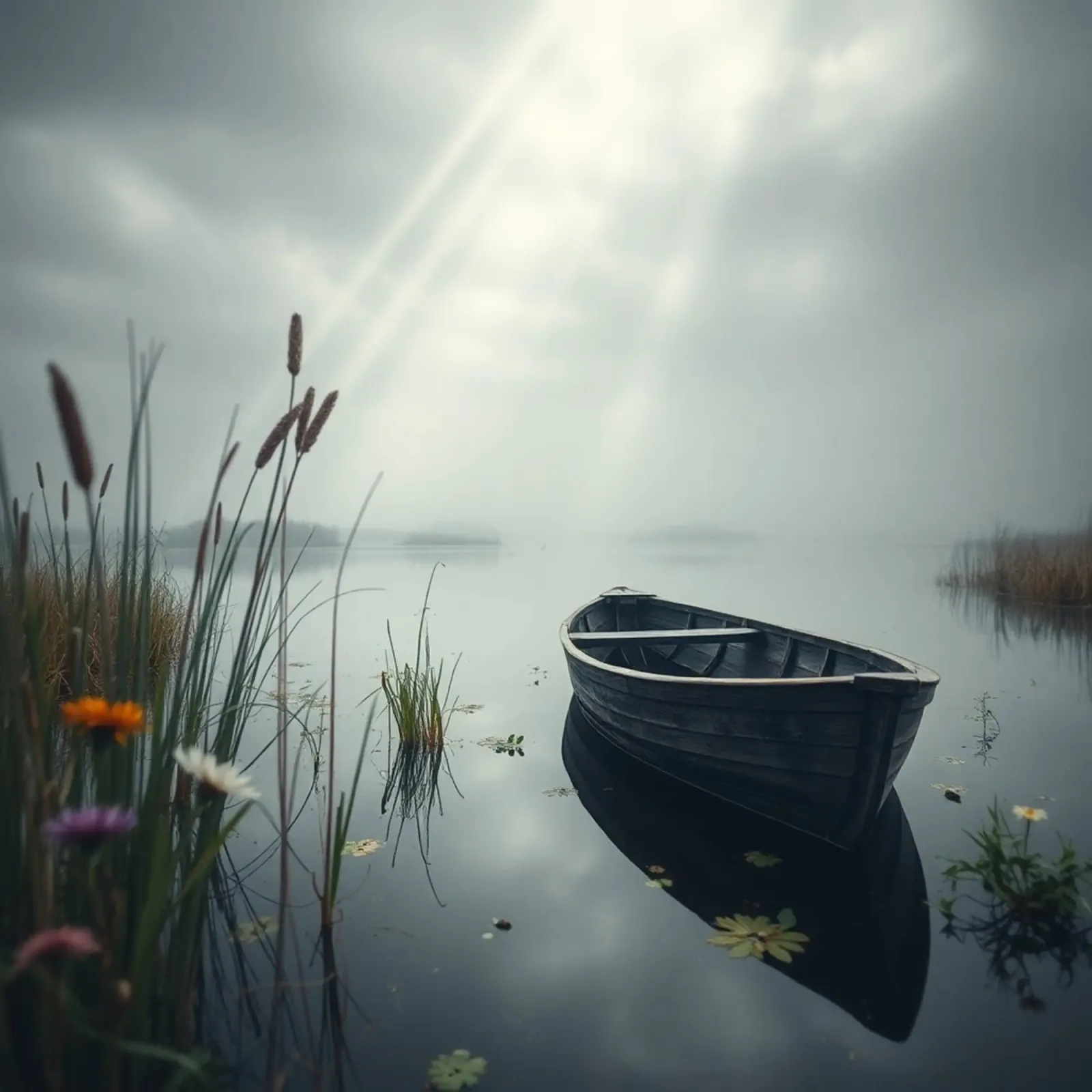 Etherisch landschap canvas met Baklijst van PhotoVibe Decor