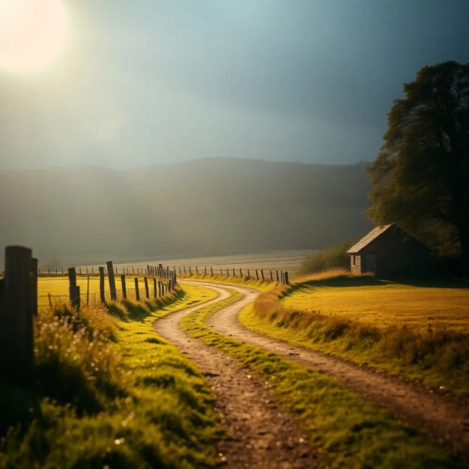 Etherisch landschap hahnemühle van PhotoVibe Decor