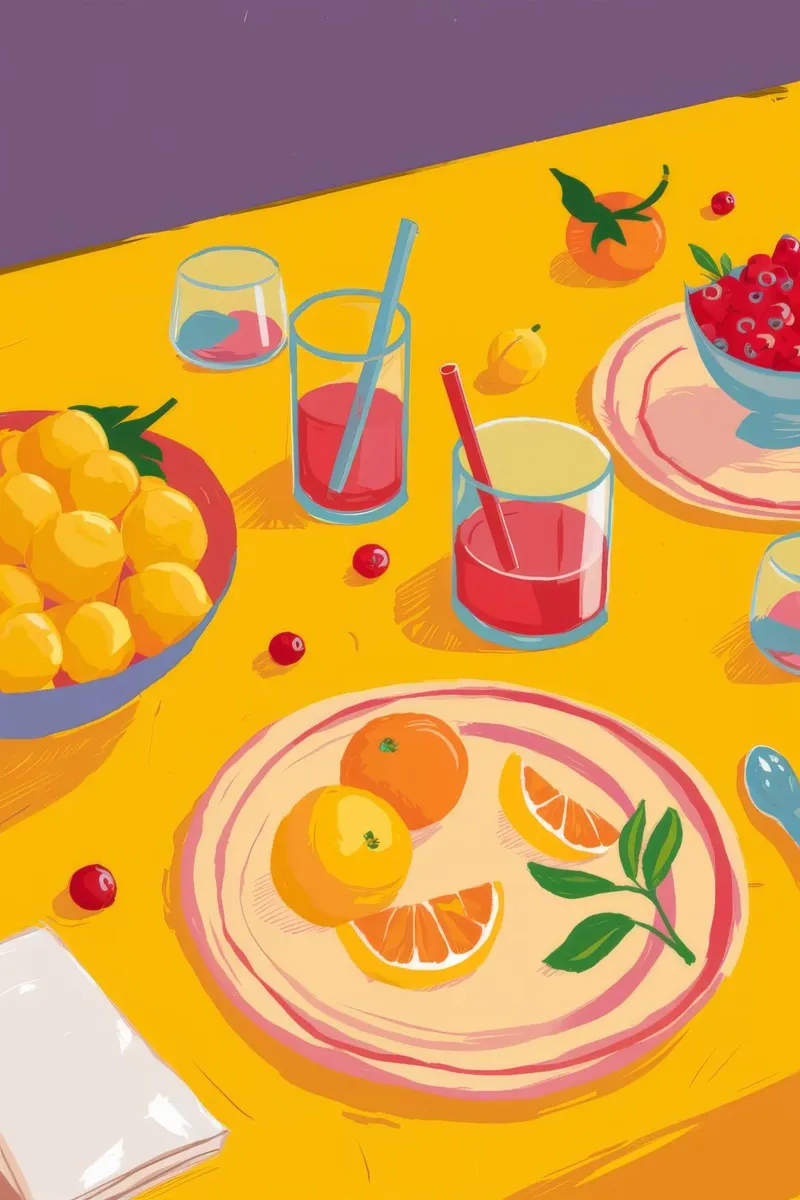 Sunbeam Fruit Bliss poster con telaio in plastica da Aurora Muse
