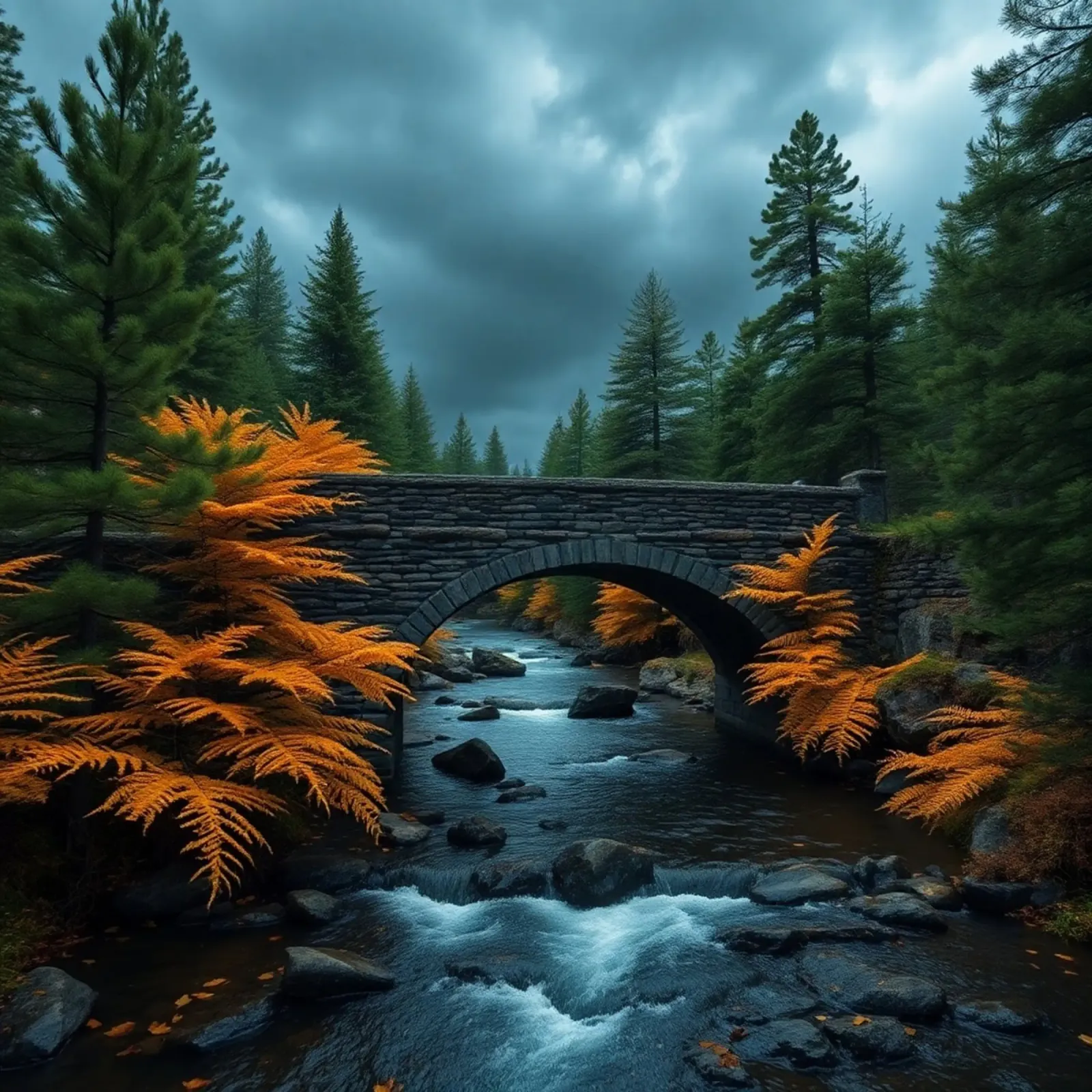 Etherisch landschap canvas met Baklijst van PhotoVibe Decor