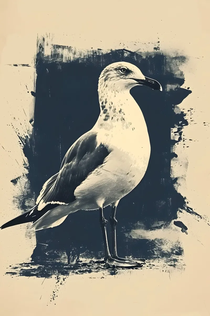 Möwe Vintage Kunst pellicola backlit da WILD ART