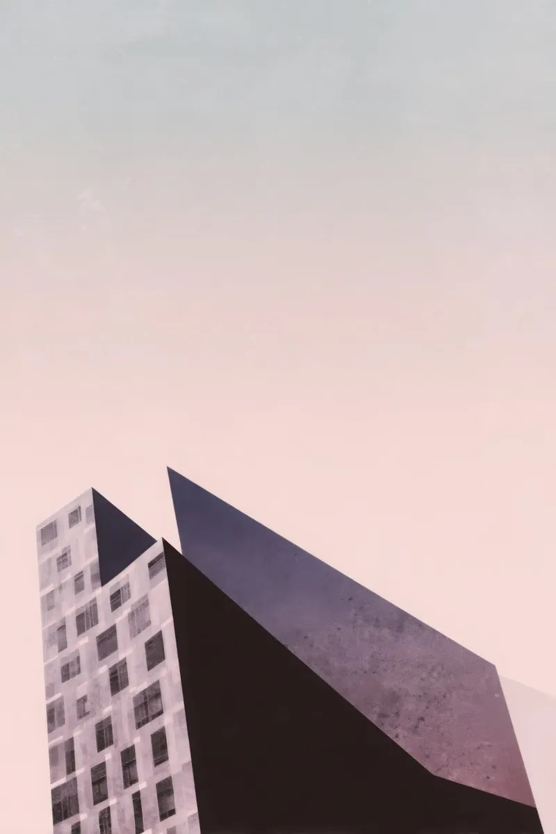 Rosa Geometrie - Scharfes und weiches Kopenhagen Leinwand von Minimalistic