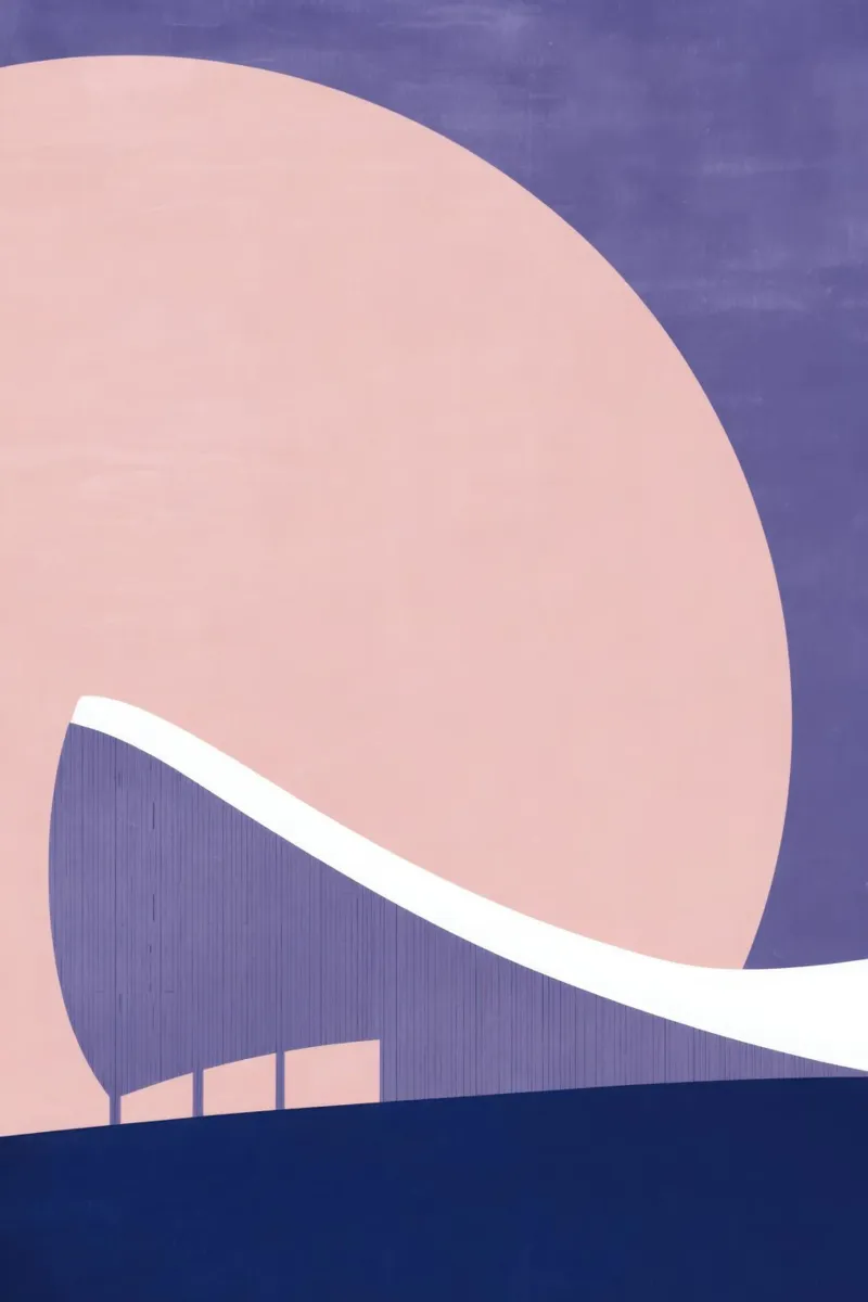 Solar Helsinki - Nordic lines at dusk canvas by Minimalistic