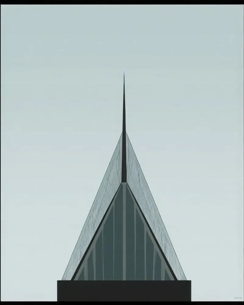 Oslo Vertical - The razor-sharp beauty of architecture canvas by Minimalistic