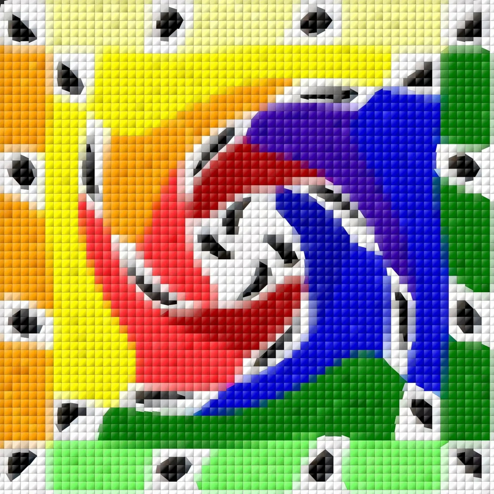 Spirale in colori vivaci - mosaico di pietre squadrate poster da Gürsel Yesil Digital Art