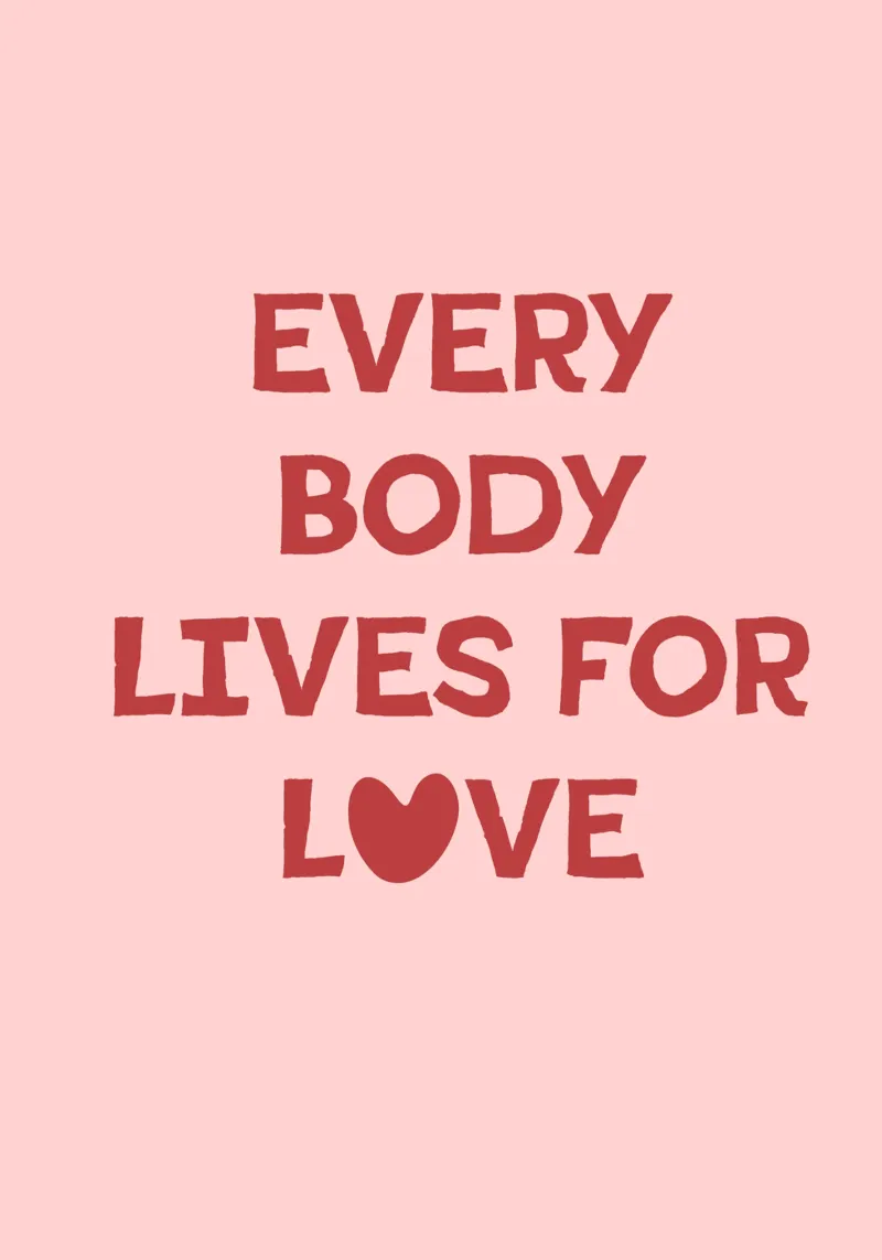 live for love poster con telaio in legno da be.