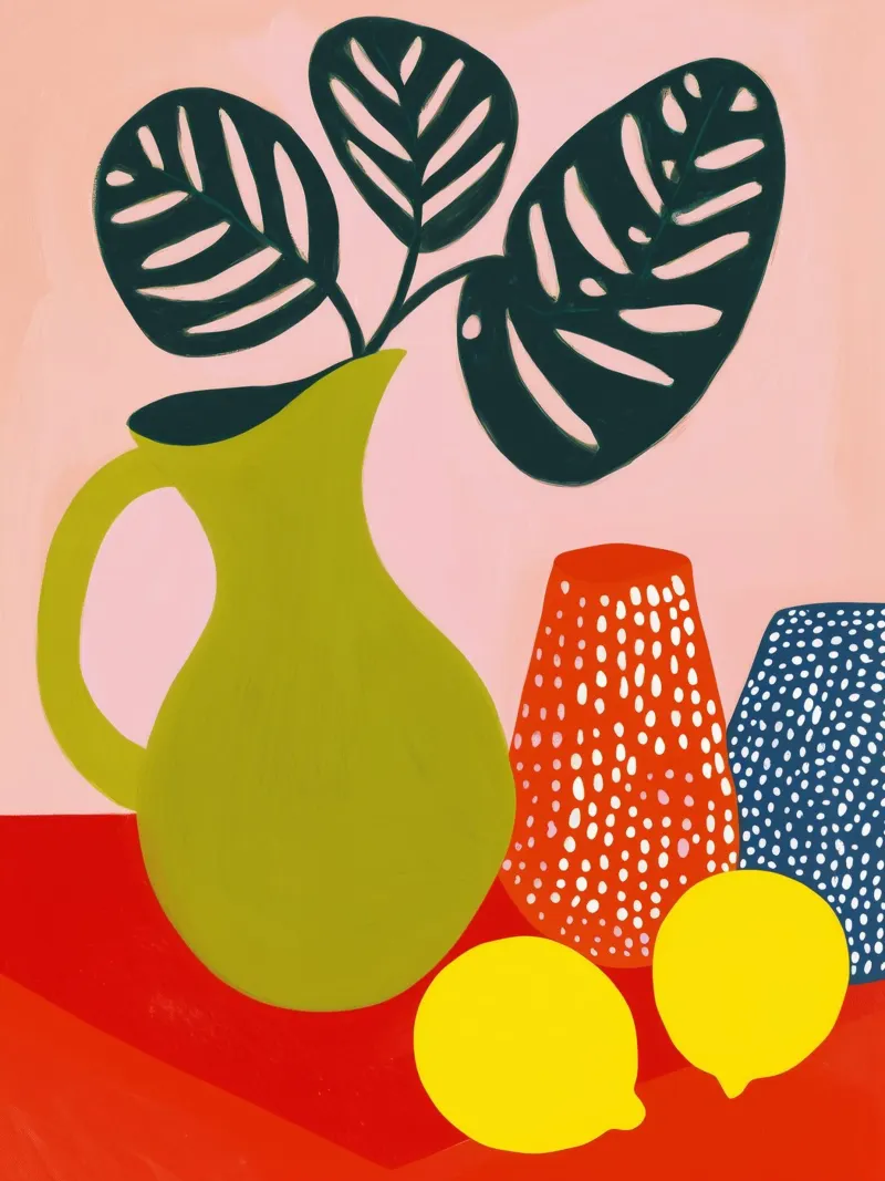 Still life with two lemons and black window leaf hahnemühle by Autofocus