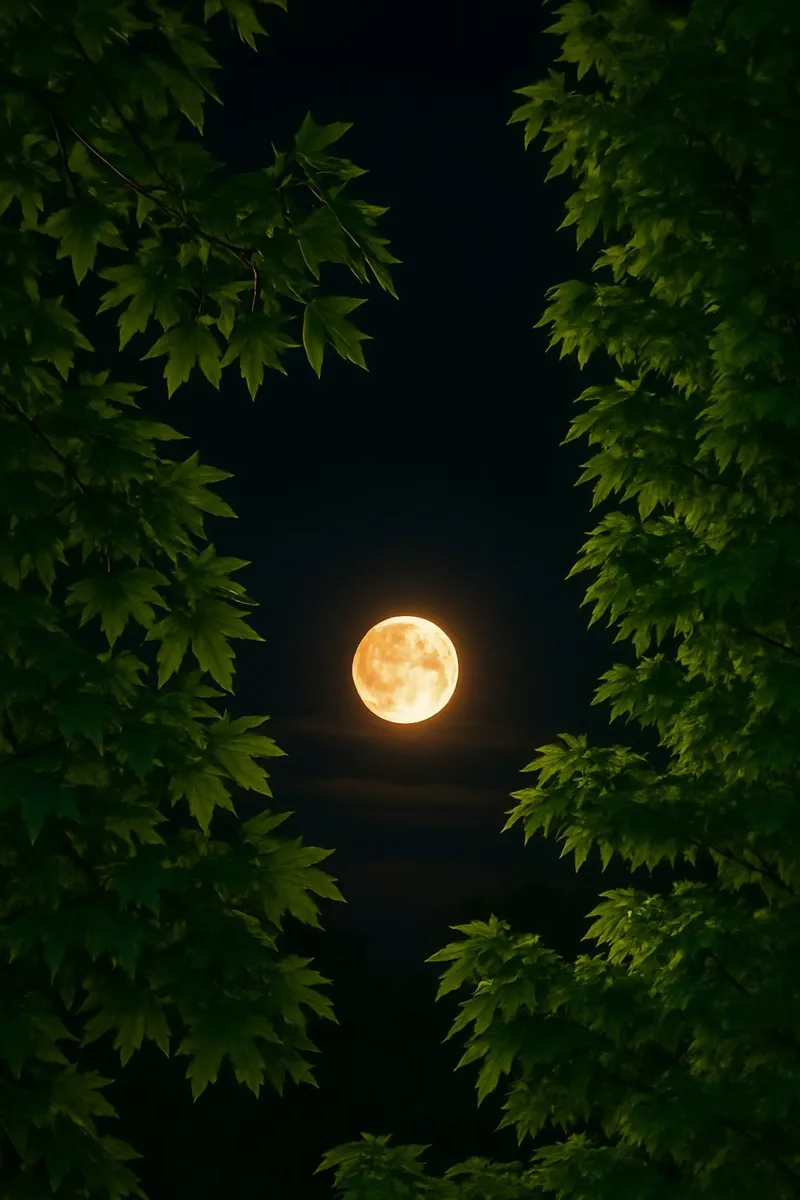 Moon through the trees hahnemühle by RealLifeMoments
