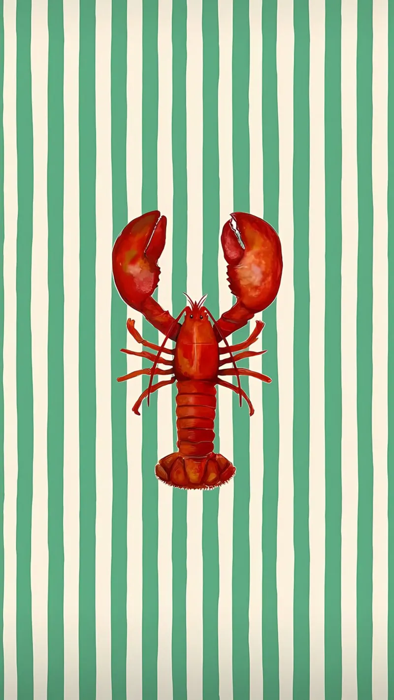 Kreeft canvas met Baklijst van Pinku