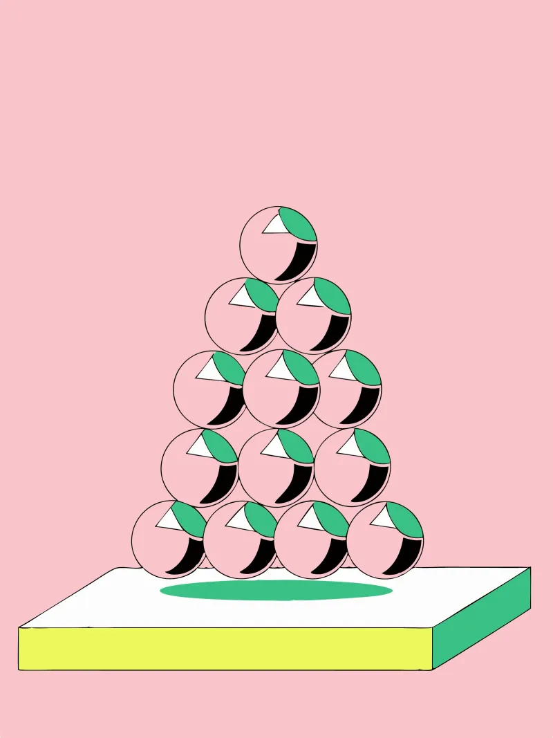 Palla a piramide tela con Cornice a cassetta da OUR SHOP