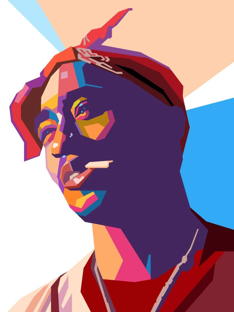 Tupac Shakur hip-hop legend poster by Hantamrata
