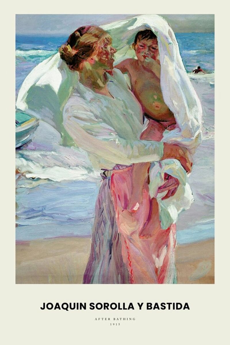 Sorolla y Bastida - After Bathing pellicola backlit da Vintage by JUNIQE