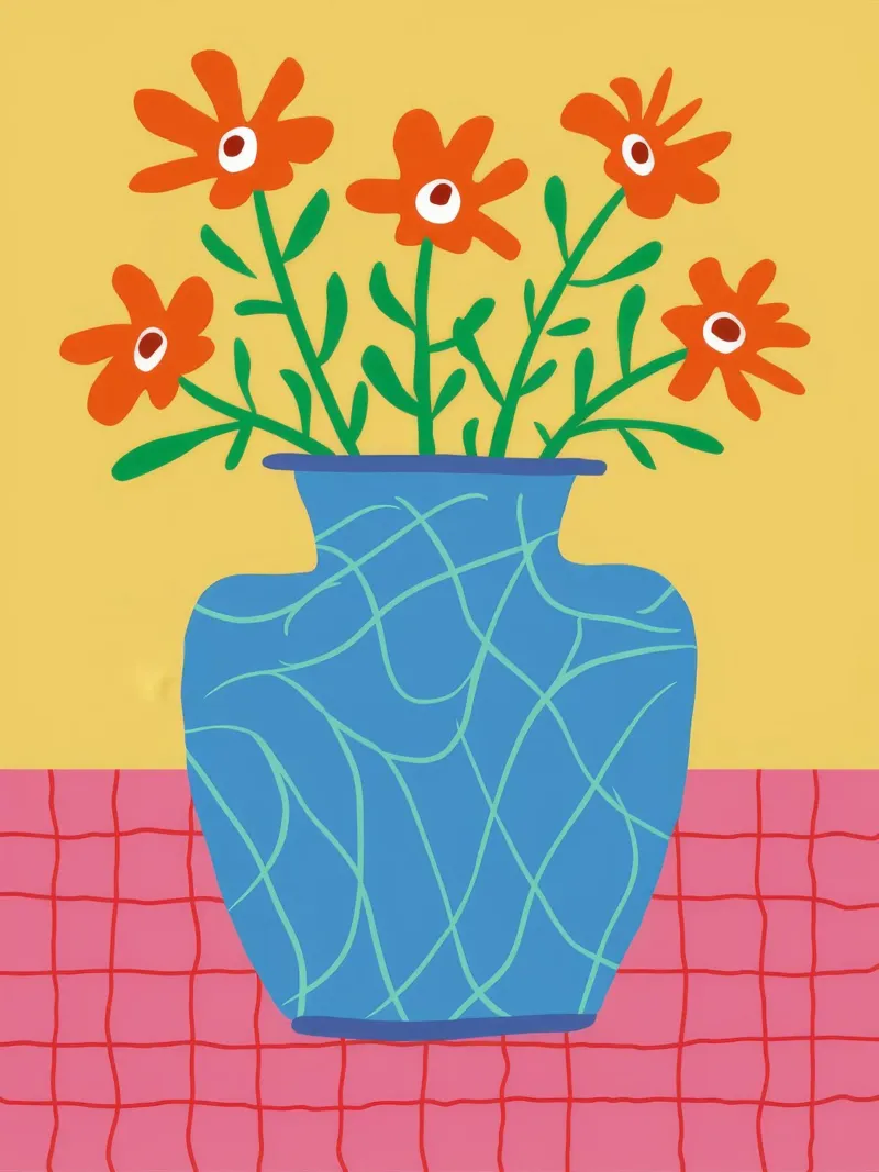 Azure Vase Sunshine hahnemühle by Terra Tone