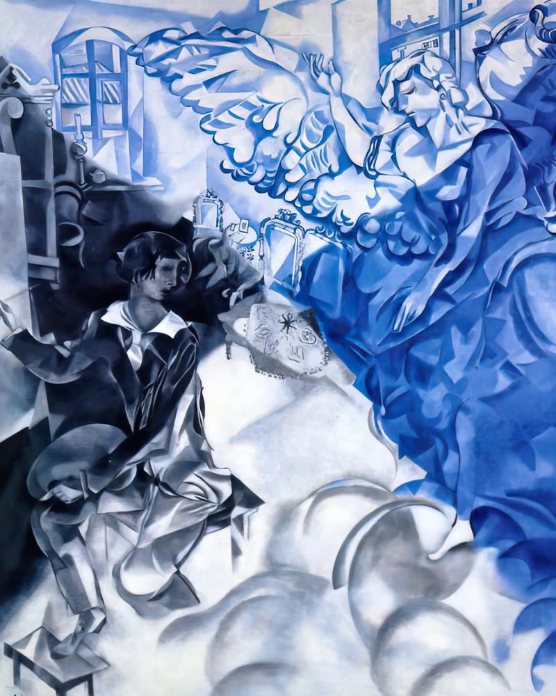 marc Chagall Autoportrait avec la muse Rêve poster de MC Exhebition