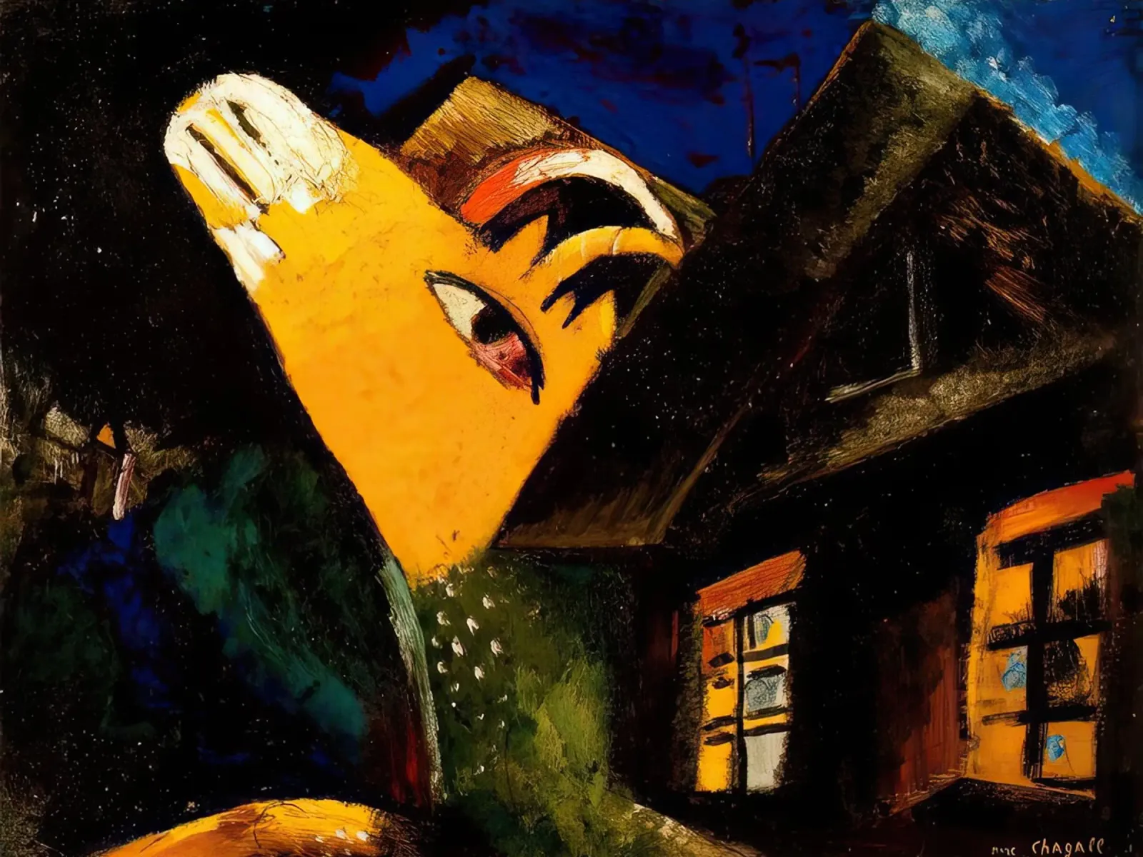 marc Chagall La stalla pellicola backlit da MC Exhebition