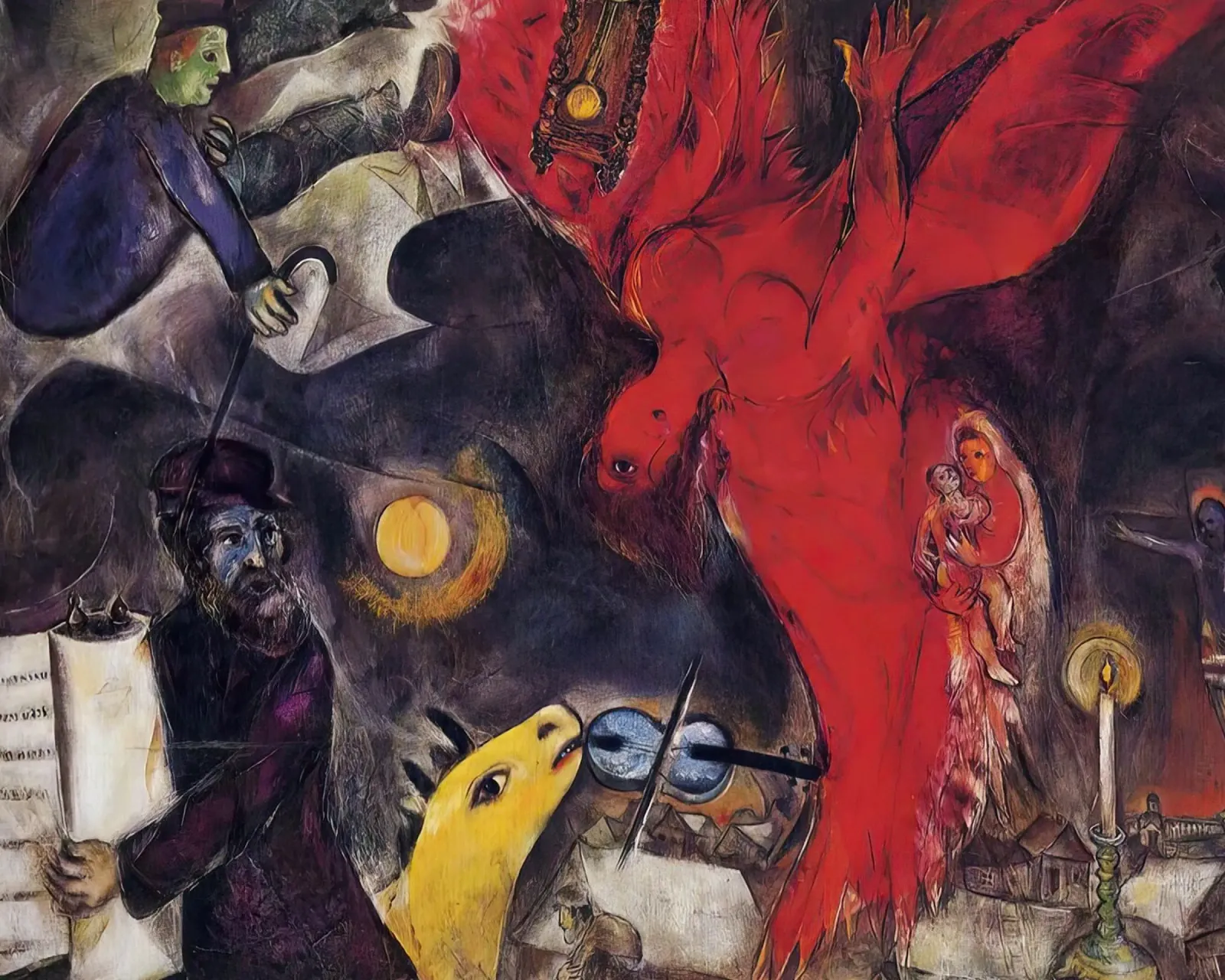 marc Chagall L'angelo che cade alluminio dibond da MC Exhebition