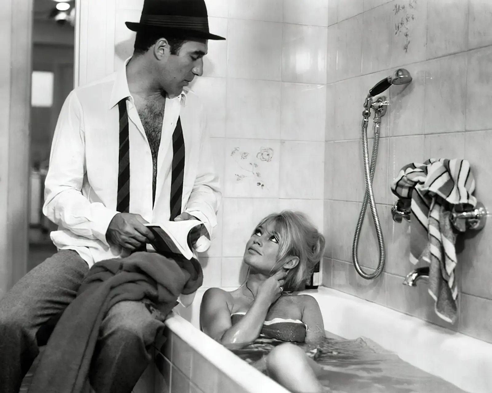 Brigitte Bardot & Michel Piccoli 1963 pellicola backlit da hite Shop