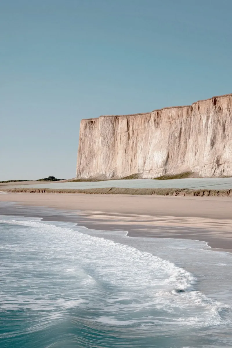Paesaggio delle scogliere e della spiaggia alluminio dibond da Indigo Tides Art