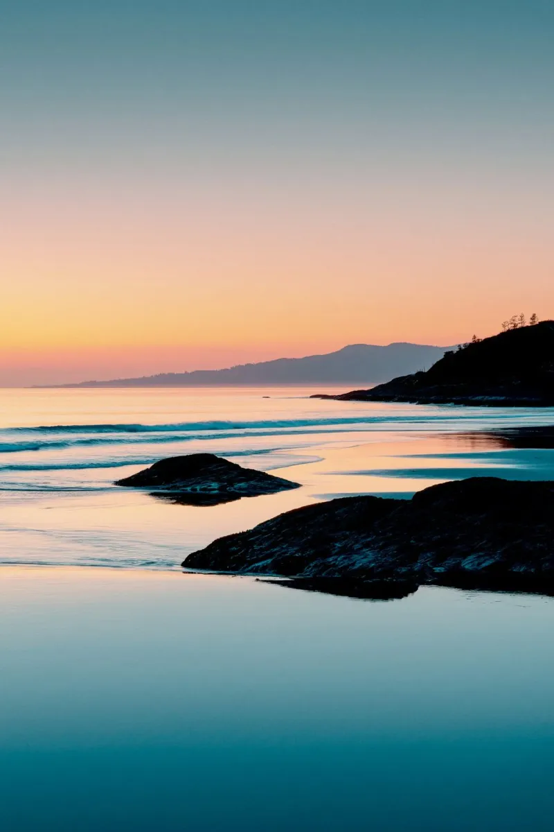 Tramonto in spiaggia pellicola backlit da Indigo Tides Art