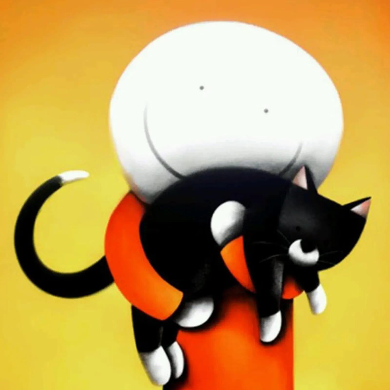 gatti in pigiama donna gatto Doug Hyde pellicola backlit da Hyde Hi