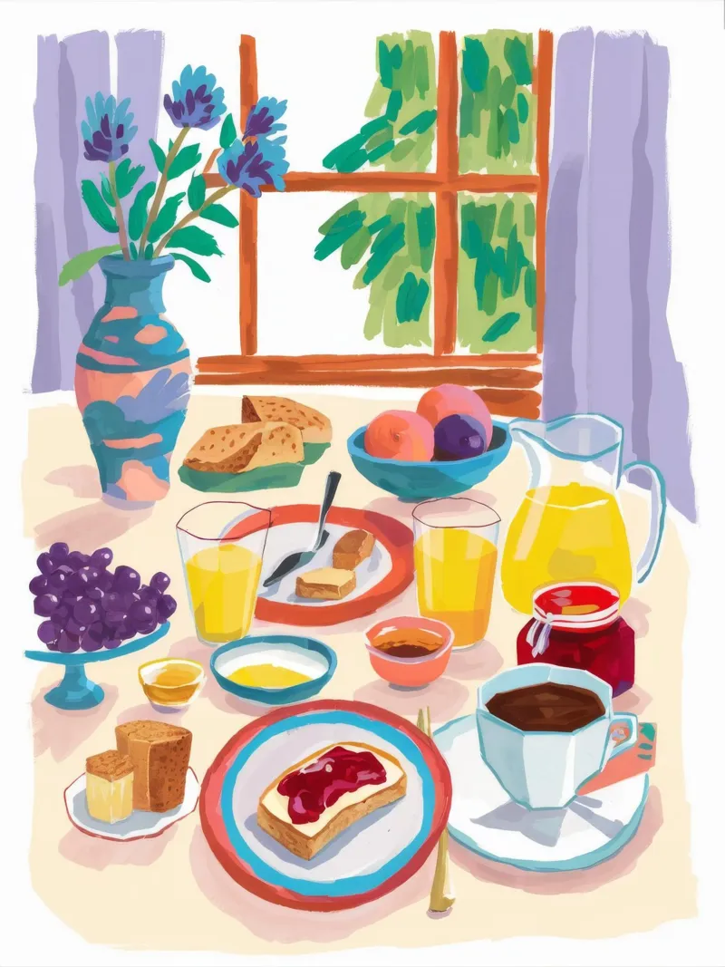 Sunlit Breakfast Still backlit film by Aurora Muse