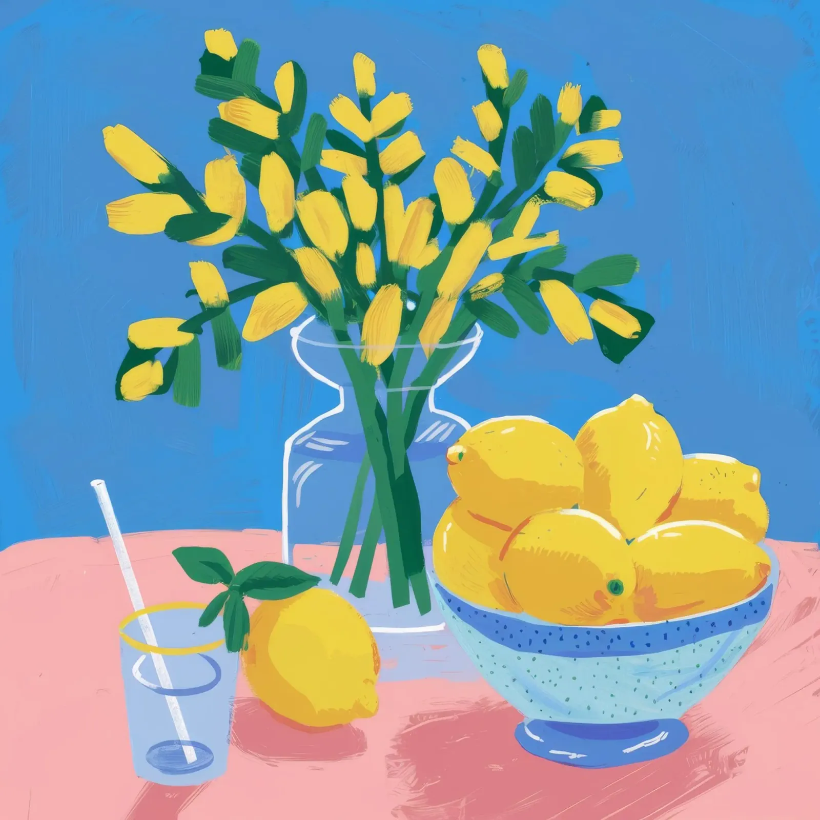 Zitrone Vase Brise Hahnemühle von Aurora Muse