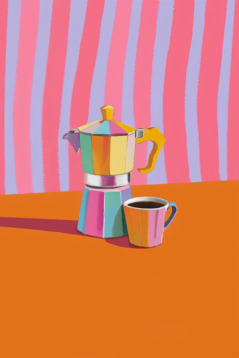 Silenzio a strisce di caffè carta hahnemühle da Aurora Muse