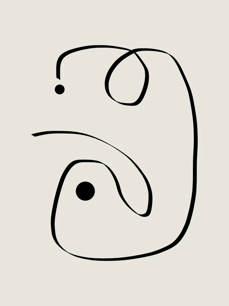 Figure with lines in beige I metacrilato de Imaginative