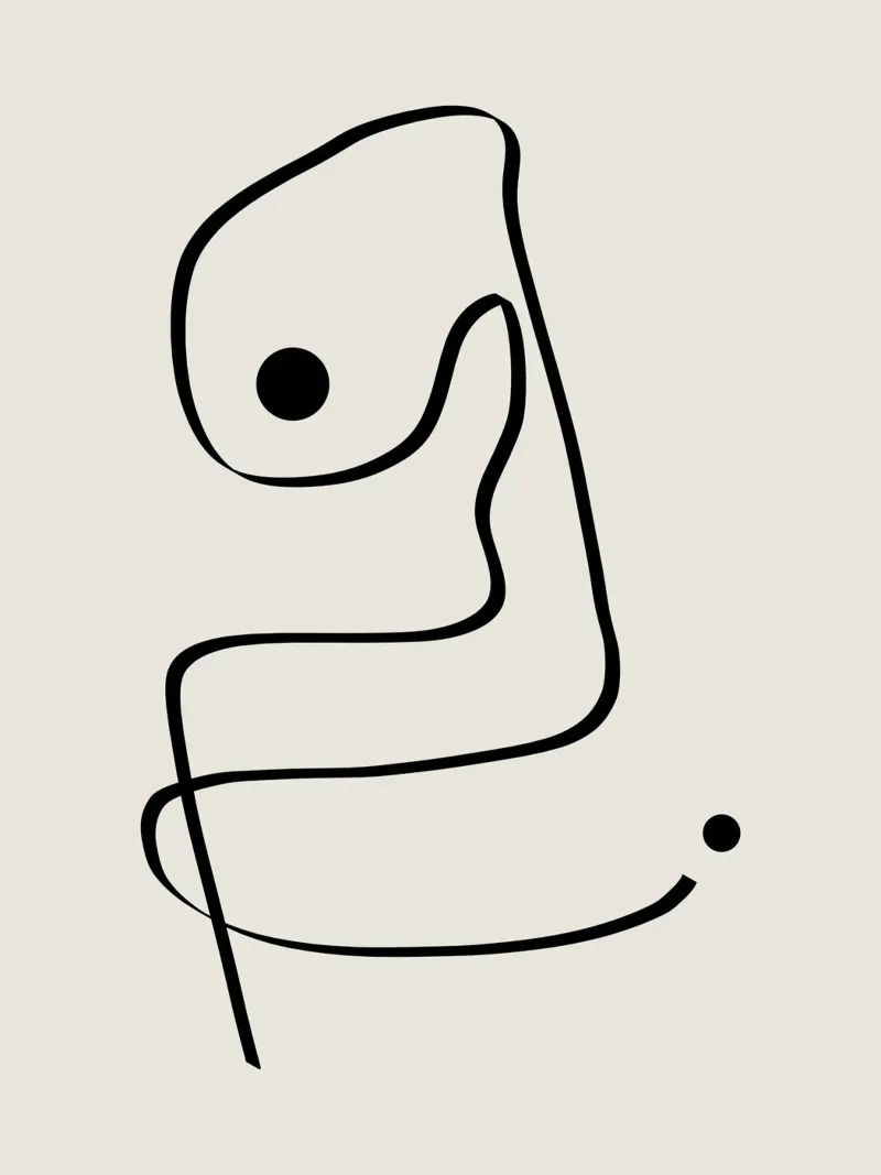 Figure with lines in beige IV pellicola backlit da Imaginative