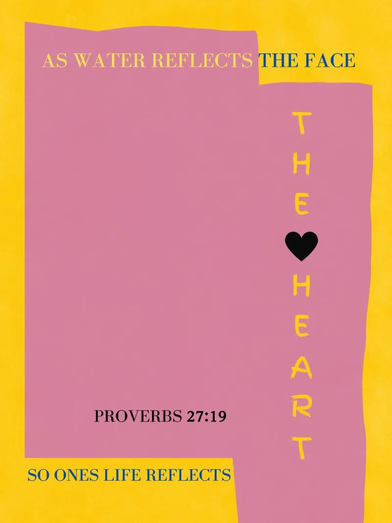 Versetto biblico proverbi 27 19 poster da Little Dean