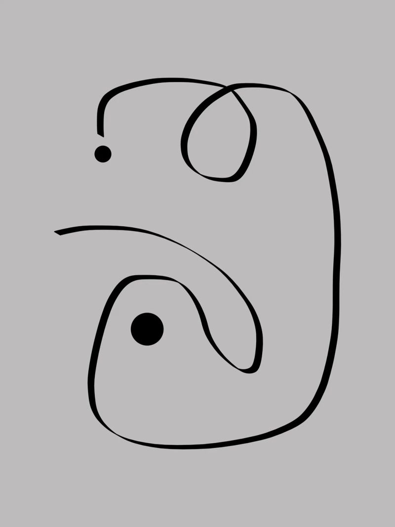 Figure with lines in taupe I plexiglass da Imaginative
