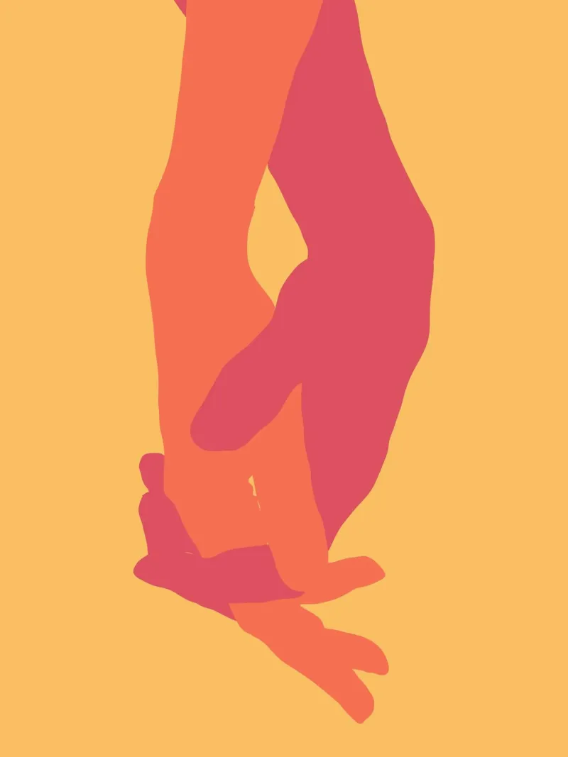 Holding Hands canvas by ThingDesign